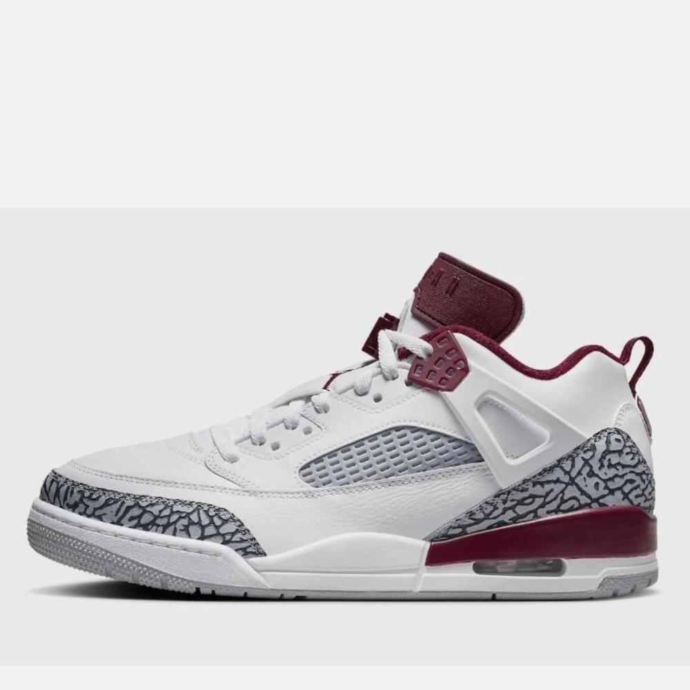 Jordan White and Burgundy Sneakers